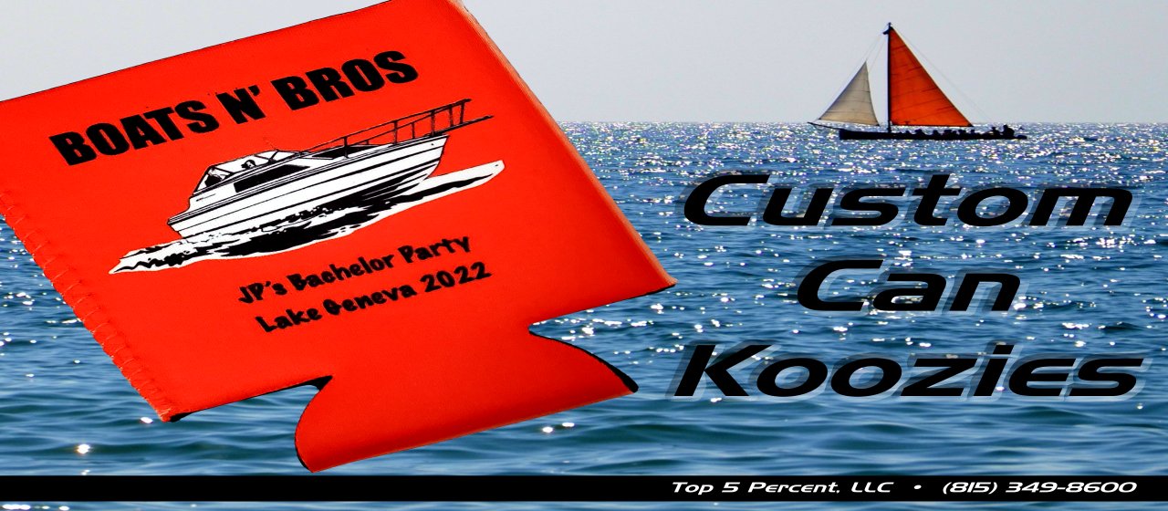 Custom printed can koozies for events in Joliet Illinois