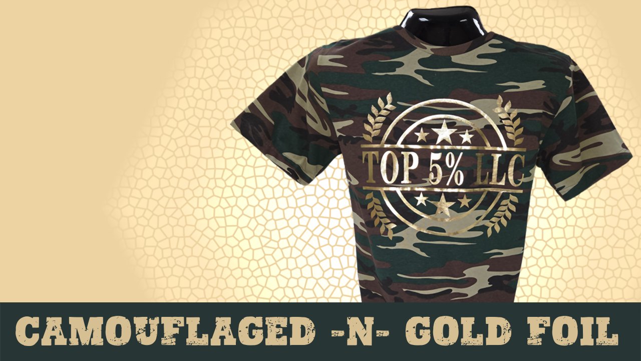 Custom foil shirts near me, gold and silver metallic foil printing in Plainfield and Joliet IL