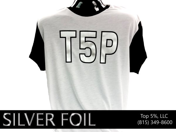 Custom foil shirts and metallic apparel in Shorewood Illinois