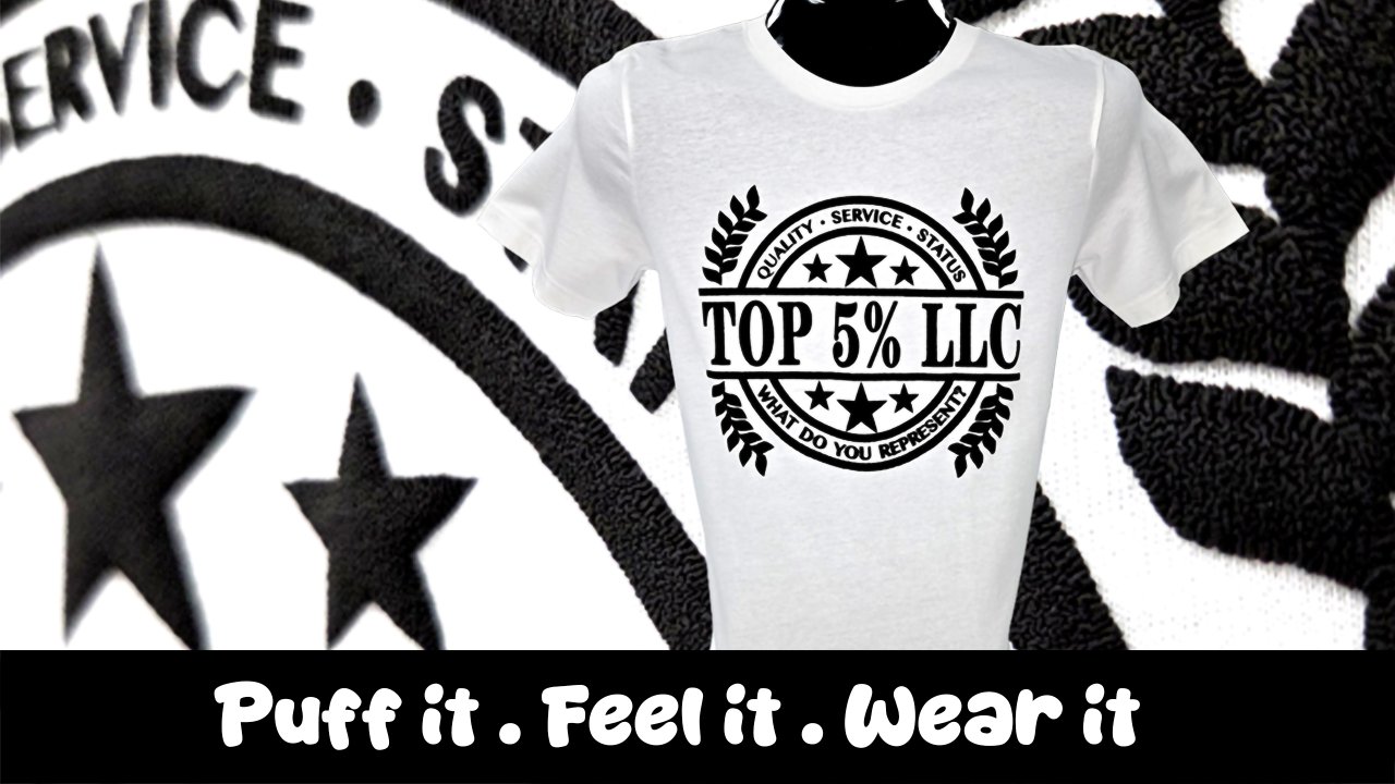 Puff print shirts near me, custom 3D raised puff printing in Joliet and Frankfort IL