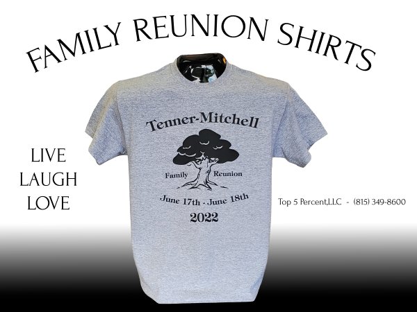 Custom reunion shirts in Romeoville Illinois