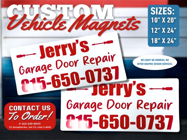 Custom car magnets for businesses in Joliet Illinois