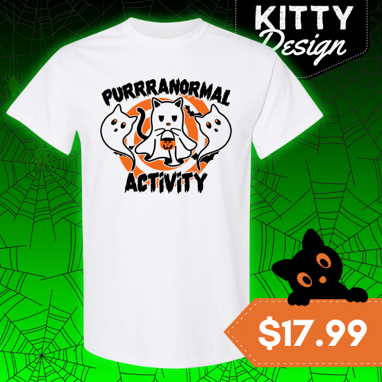 Halloween Ghost Kitty T-Shirt