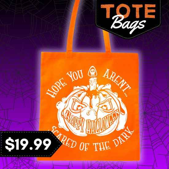 Halloween Glow in the Dark Pumpkin Tote Bag
