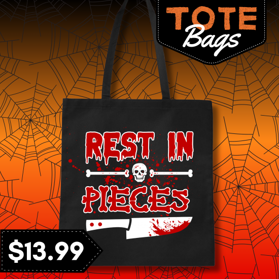Halloween 'Rest In Pieces' Tote Bag