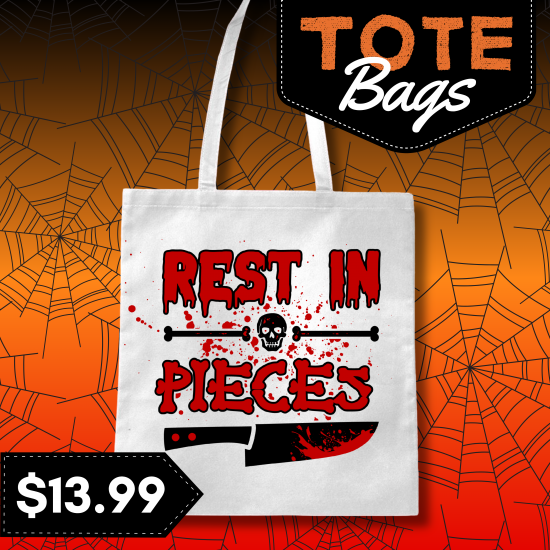 Halloween 'Rest In Pieces' Tote Bag