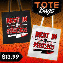 Halloween 'Rest In Pieces' Tote Bag
