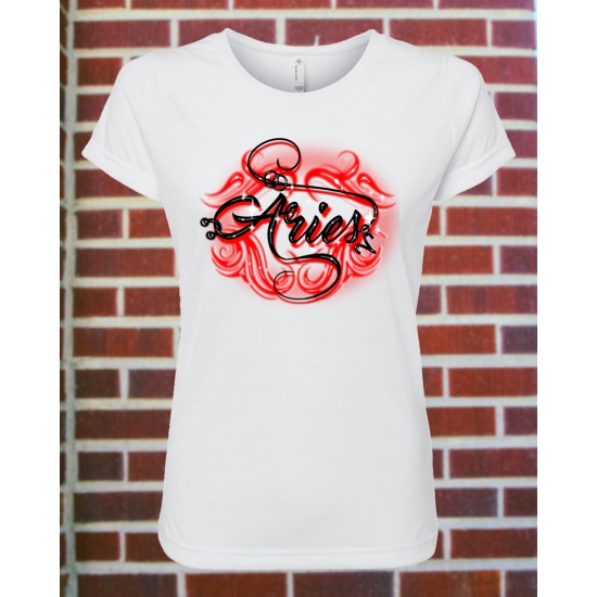 Women's Aries Zodiac Fitted T-Shirt